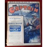 Paperback book 'The Captain' illustrated 1909, worn and small tear on the back, but good other wise