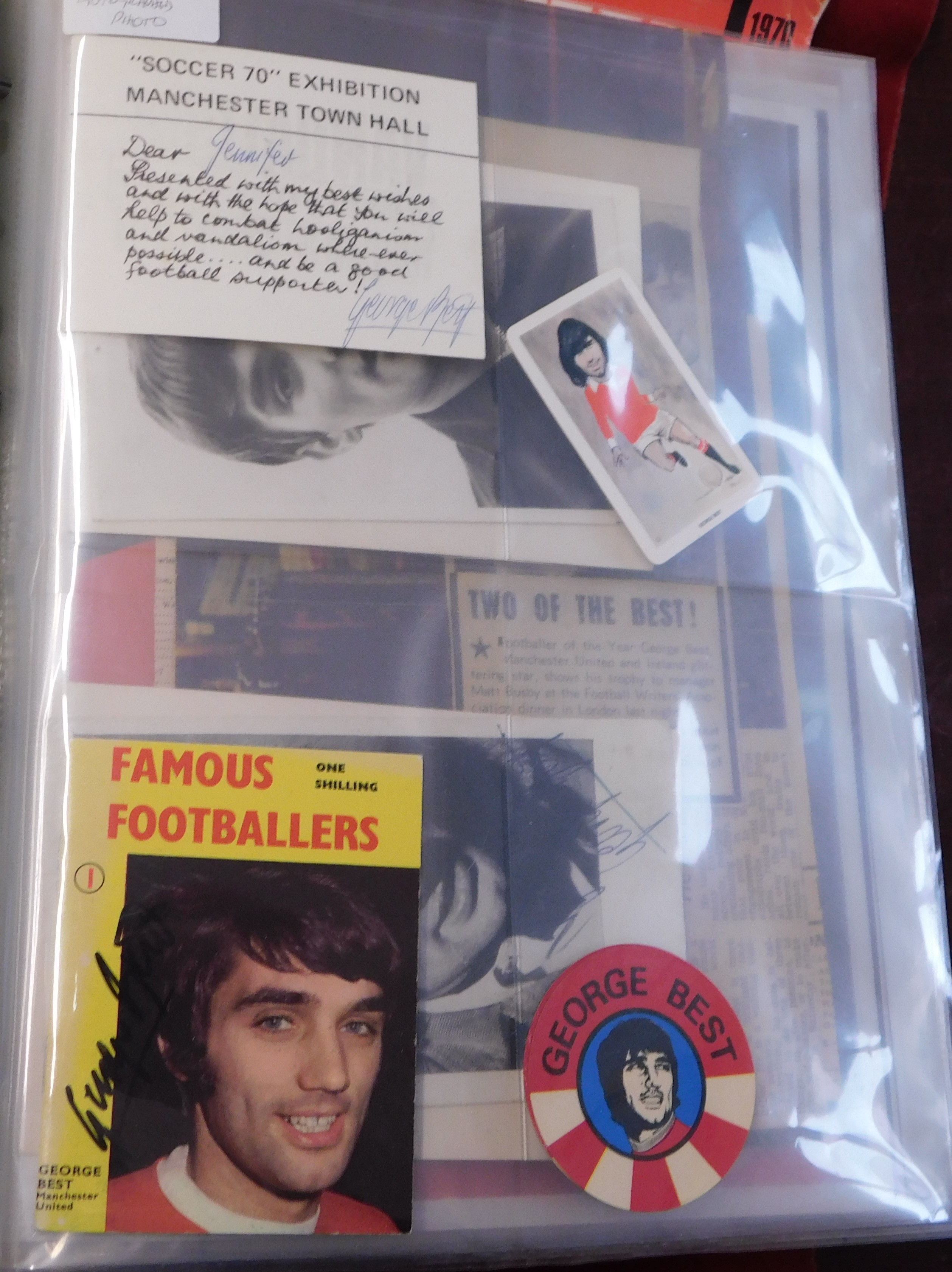 A magnificent folder of George Best items. Includes a Funeral Service brochure, Itinerary with - Image 3 of 13