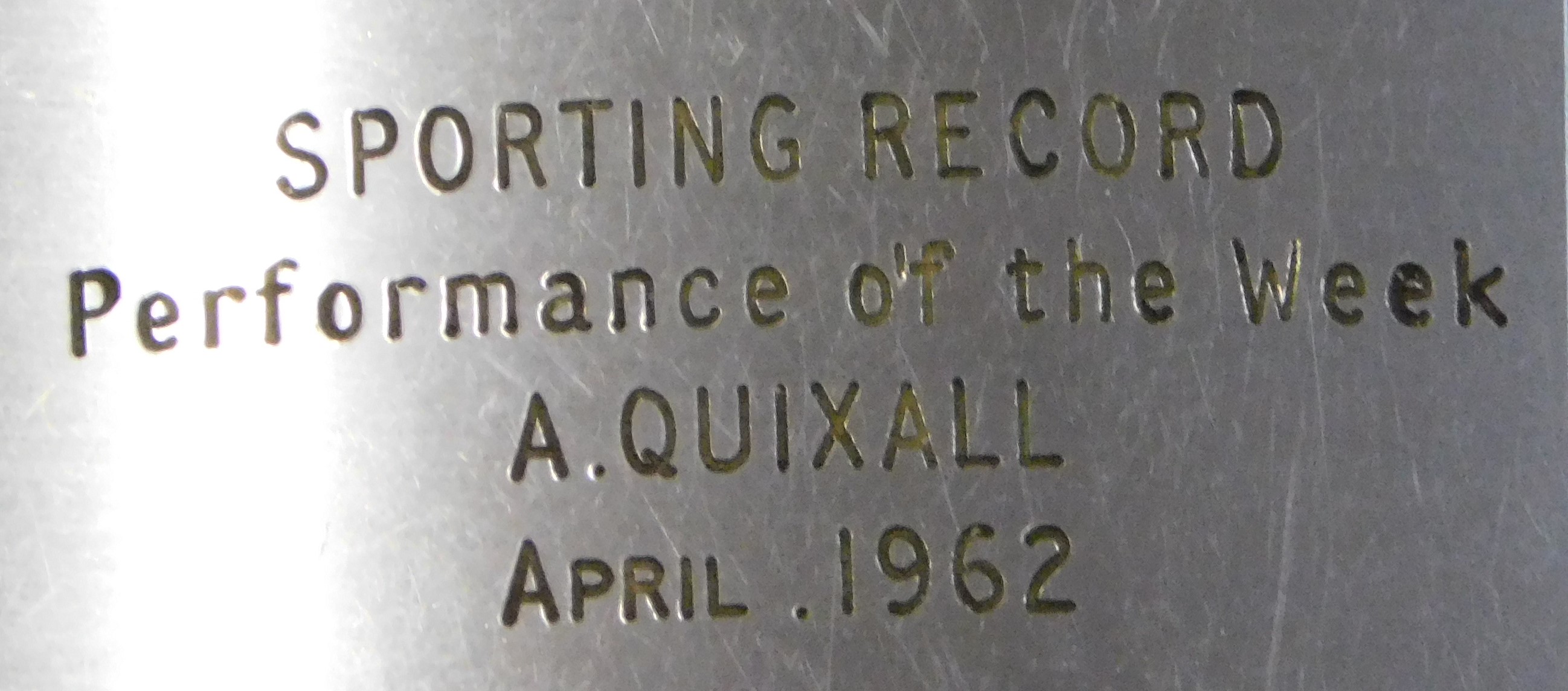 A lighter presented to Albert Quixall of Manchester United engraved with his name for the - Image 2 of 2