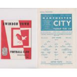 Manchester United away programmes from the FA Youth Cup in season 1963/64 v Manchester City Semi