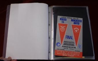 European Cup Final 1968 Manchester United v Benfica. A folder of items relating to the European