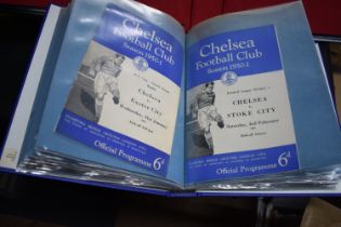 A full set of 23 Chelsea home programmes from the 1950/51 season housed in a custom made DJ