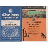 Programmes from both legs of the Chelsea v Wolverhampton Wanderers FA Youth Cup Final at Stamford