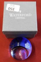 Waterford Crystal paperweight presented to Manchester United players after the friendly match at