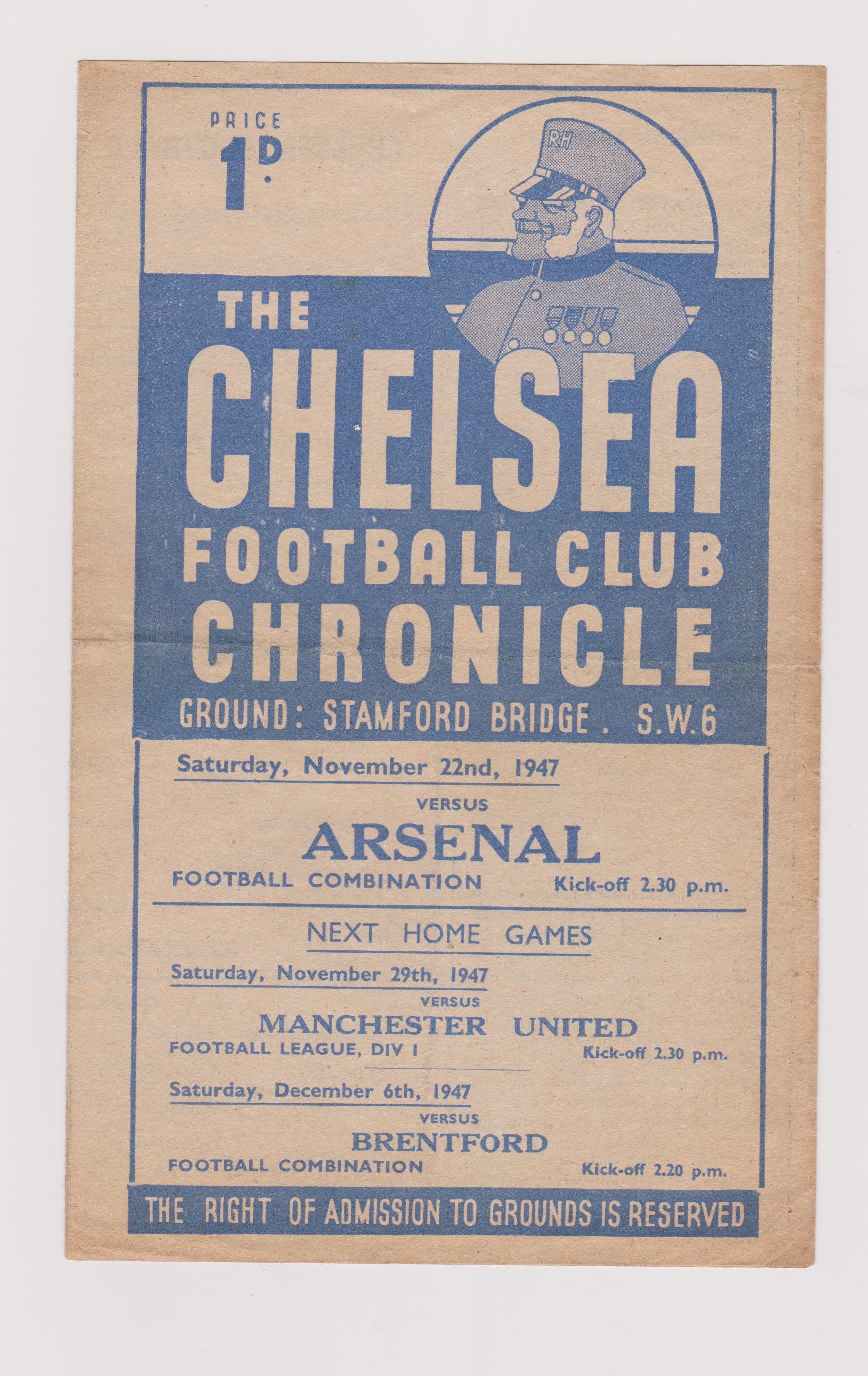 A collection of 4 Chelsea Home Reserves programmes v Arsenal 1947/48, Queens Park Rangers, - Image 2 of 2