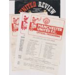 A collection of 4 scarce Manchester United single sheet home programmes (3) from the FA Youth Cup in