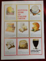 Print Guinness Country Life April 14th 1966 'Guinness Guide to English Cheese' excellent condition