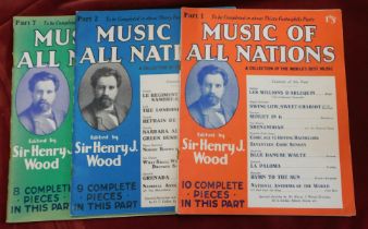 Programmes including Wood, Henry. J. - Music of all Nations - part 1,2,7, Collection of the World'
