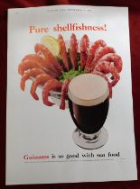 Print Guinness Country Life Sept 10th 1959 'Pure Shellfishness!' Prawns with Guinness excellent