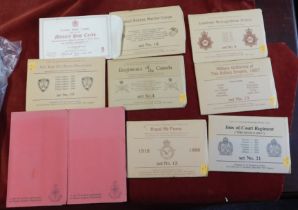 Postcards (8 sets of 6) and (2 set of 12) includes Inns of Court Regiment, Military Uniforms British