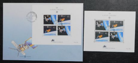 Madeira 1991 Europa - Europa in Space SG MS279 miniature sheet cancelled on 1st day of issue 11.4.91