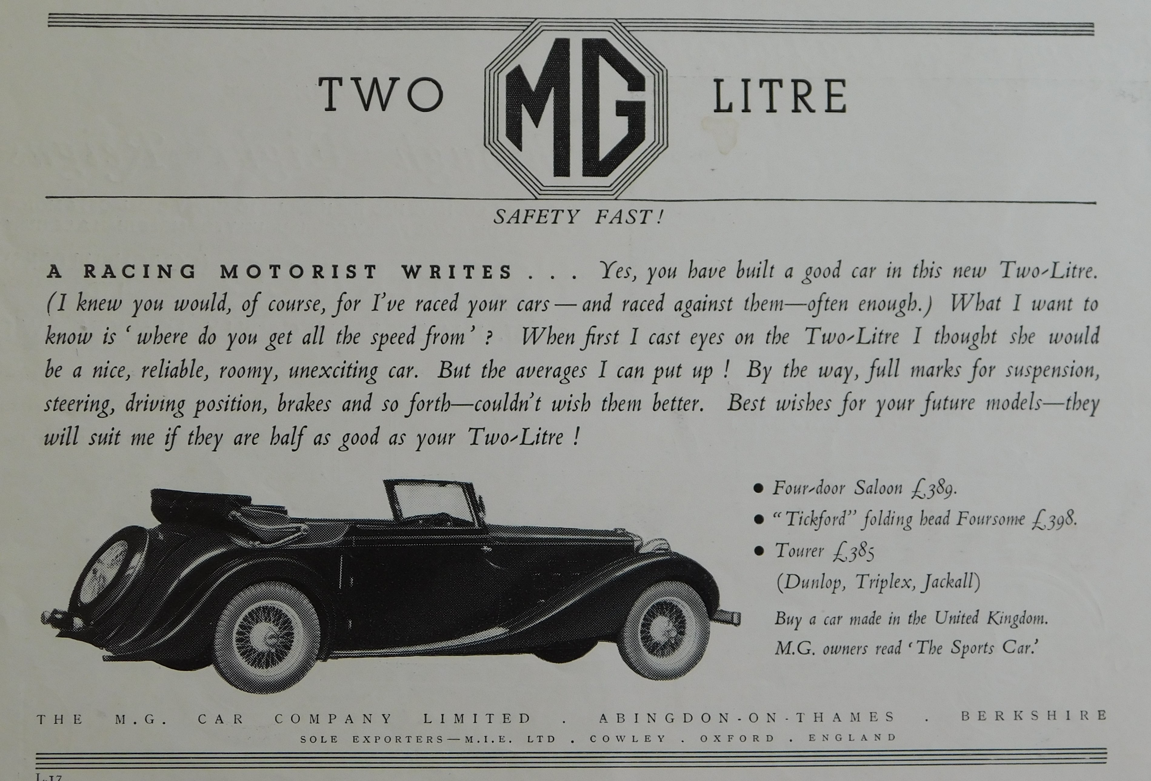 Advertising print (1) Black and white print of 'Rolls - Royce' Feb 1937 'The best car in the - Image 3 of 4