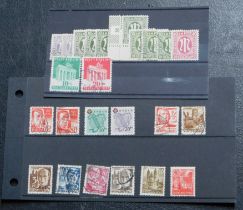 Germany 1945-49 Allied Occupied Zones m/m and used on two stock cards. Cat value £153+