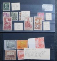 Germany - Saar French Occupation m/m x7, 6x French currency print proof stamps for 1926 issues.