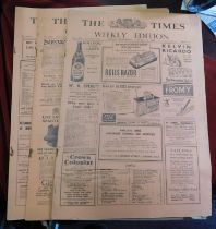 The Times 1940 - Jan 31st WWII weekly edition, rust on staples otherwise in fair condition, odd