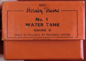 Hornby Trains No.1 water tank Gauge 'O' mint in box pre-owned