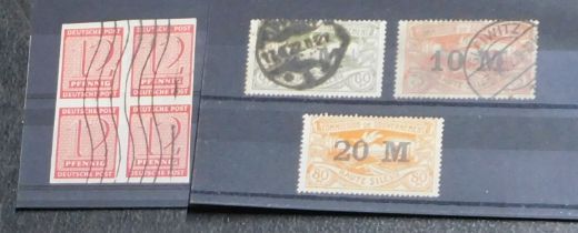 Germany Upper Silesia 1922 SG 47-48 used and SG 49 m/m.