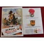 Advertising Prints (2) Whisky Related Dewar's White Label Whisky, coloured print of Scotsman on