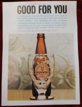 Guinness - County life March 14th 1963 'Good for you', depicts an empty glass of Guinness and