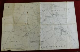 Maps (2) including a Kelly's Map of Lincolnshire and an Ordnance Map of Great & Little Massingham