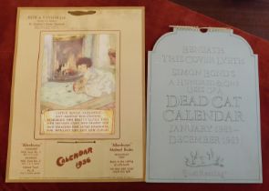 Calendar 1983-'Dead Cat Calendar - Complete-measurement 33cm x 24cm and Calendar-Picture of