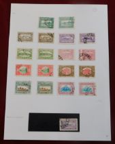 India (Charkhari State) 1931 set fine used 1/2a to 5a with varieties and 2 Anna with visible print
