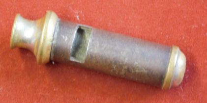 British WWII A.R.P. Whistle made J. Hudson, very worn and missing lanyard ring.