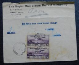 Haiti 1931 Envelope Airmail from Royal Mail Steam Packet Co. Haiti to Royal Mail steam packet Co.