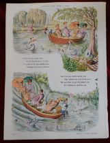 Prints Guinness Country Life June 2nd 1950 No.6 of a Guinness Portfolio 'Boating on the River'