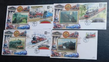 British Commonwealth 1996 4x unaddressed FDC illustrated Benham, silk covers issued for Capex 96'