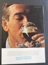 Print Guinness Country Life Feb 27th 1964 'Found' Woman enjoying a Guinness very good condition