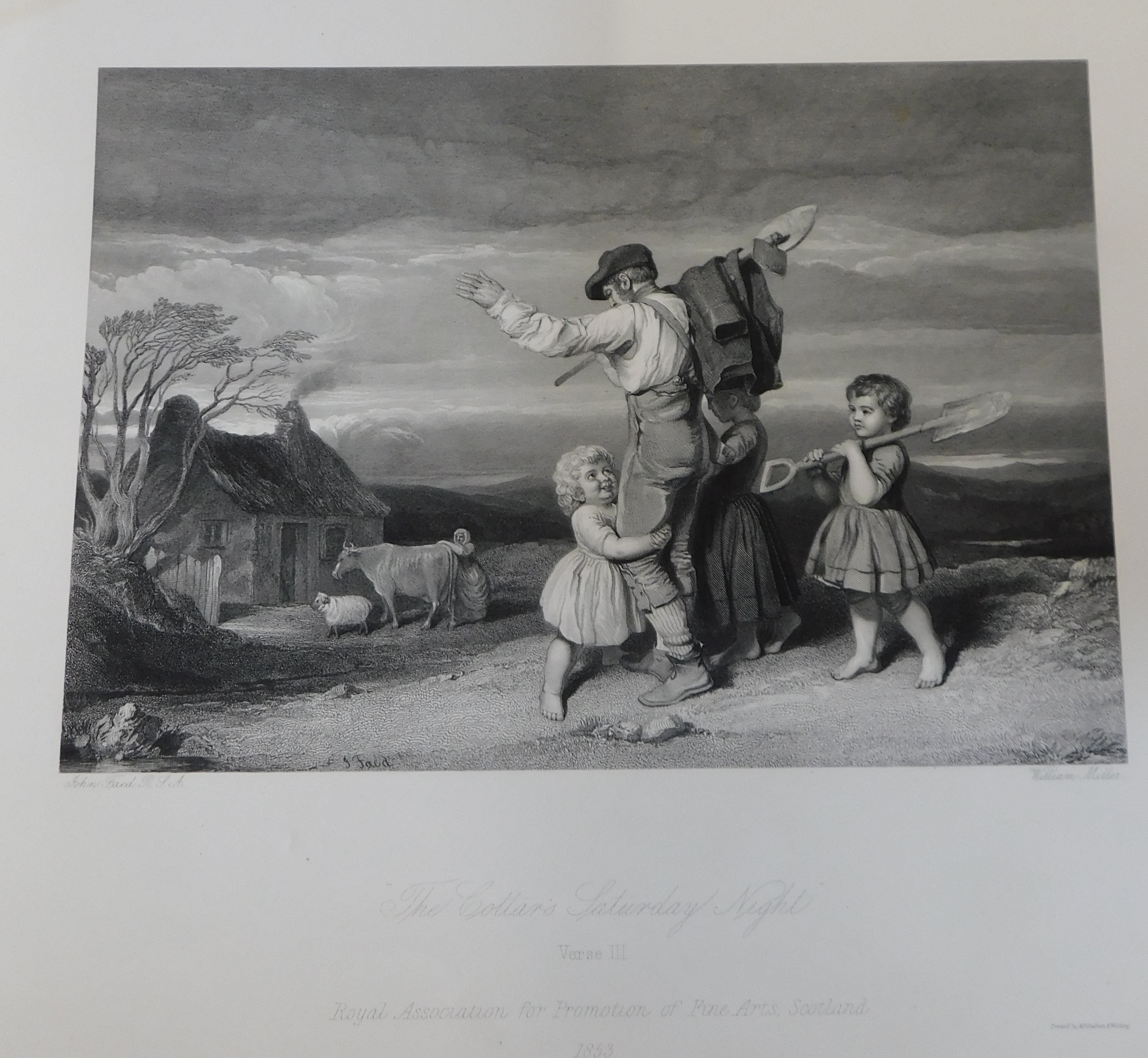 The Cottar's Saturday Night by Robert Burns, dated 1858 the cover is in poor condition. - Image 3 of 4
