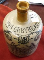 China - Whisky Flagon - (Earthenware) The Greybeard - no stopper. Buyer collects