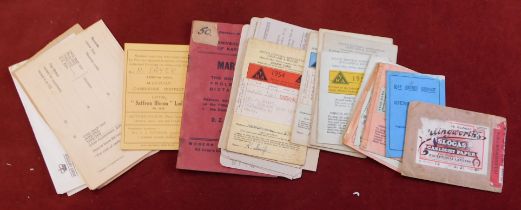 Saffron Walden Post Office Savings Bank Receipts, Youth Hostel Cards 1948-1957 etc. Fair condition