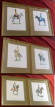 Antique military prints by M.G. Greensmith (5) - Officers of the British Army from the 19th Century,