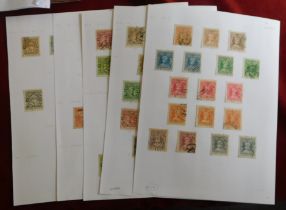 India (Cochin) 1911-1934 - A fine range on five album pages mostly fine used, few mint, a very