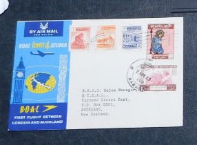 Iraq 1963 Baghdad - Auckland B.A.O.C. First Flight London-Auckland cover