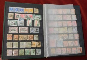 Ceylon 1866-1975 small stockbook with m/m and used collection (100s). Strength in Queen Victoria