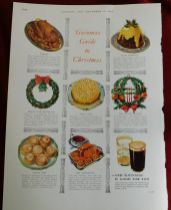 Print Guinness Country Life Dec 15th 1955 Guinness Guide to Christmas excellent condition