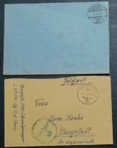 German Occupation Field Post Covers x2. The first cancelled 22.10.39 Rzeszo0w Poland, posted to