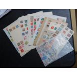 Japan 1899-1970 m/m and used on (8) pages and packet of loose (150+)