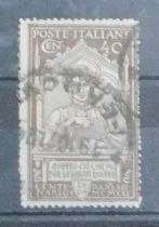 Italy 1921 600th Death of Dante Anniversary S.G. 117 used 40c. Cat value £32