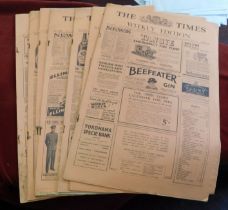 Newspaper 'The Times WWII weekly edition - Oct 25th 1939 rust staples other wise excellent, 'The