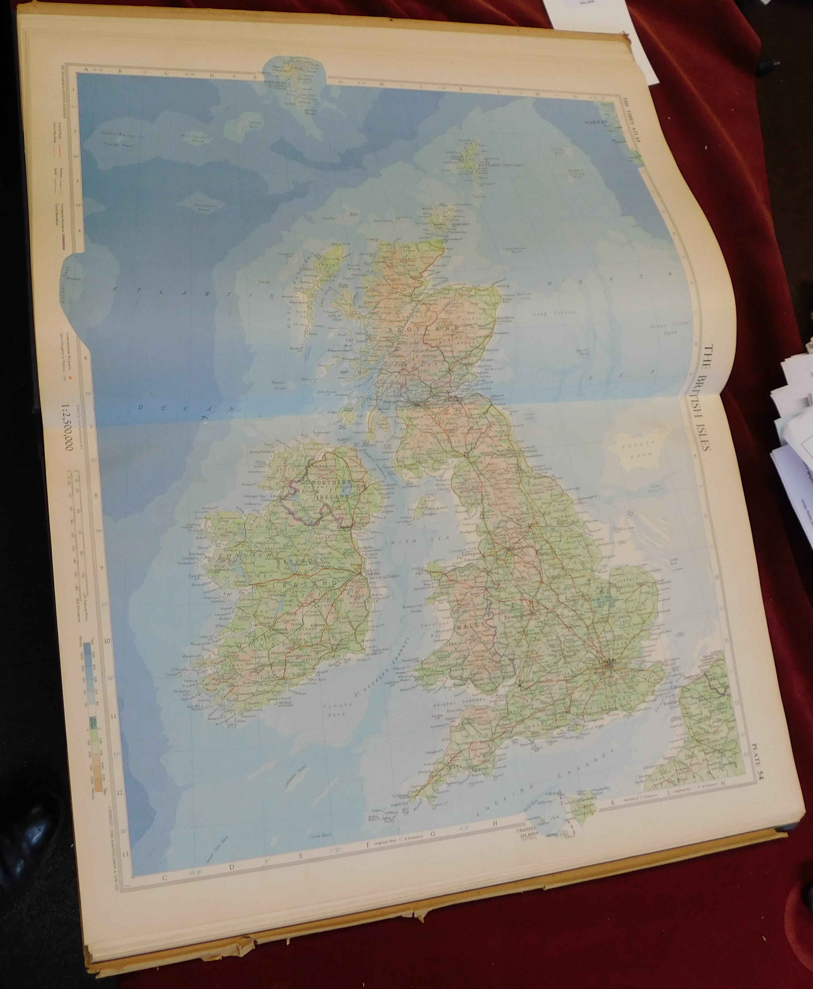 The Times Atlas of the World Volume III, 1955 depicting Northern Europe. Good condition with some - Image 2 of 4