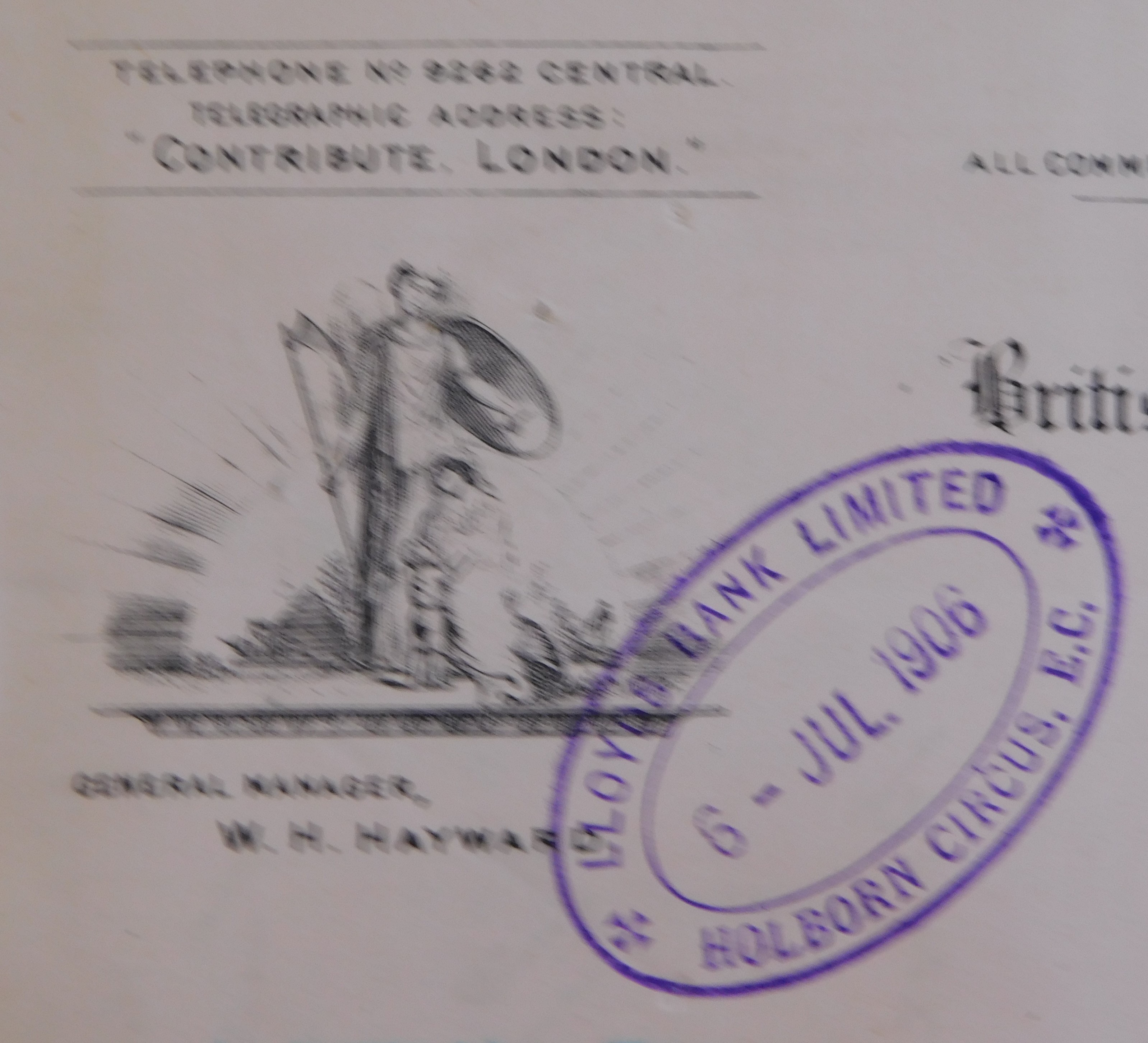 Insurance - 1901 British Natural Premium Life Insurance Association Limited. 1901 letter-headed - Image 3 of 3