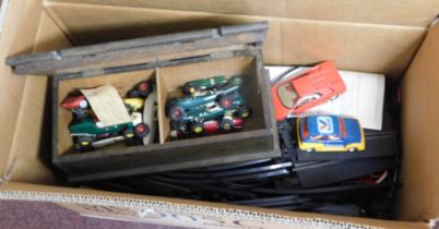 Complete Scalextric track with power supply several cars and tracks