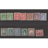 Newfoundland 1911-16 Coronation SG 117-127 m/m set, SG 118a m/m Rose red and SG 117 used 1c green.