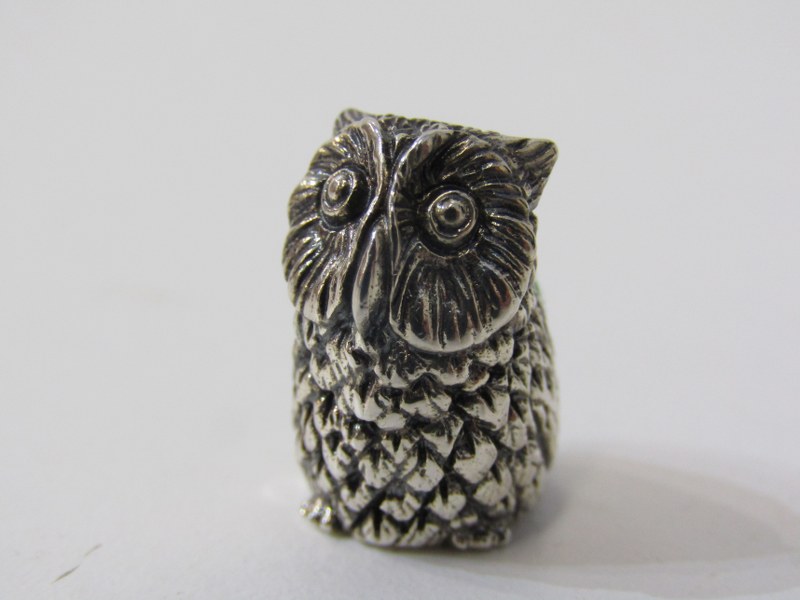 SILVER 925 STAMPED MINIATURE OWL PIN CUSHION