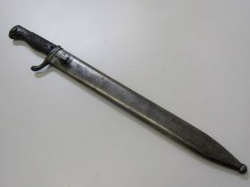 MILITARY, German First World War saw - backed bayonet - second pattern, stamped Mauser 1916 with