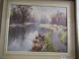 TOM STEPHENSON, pair of signed oils on canvas "The Pheasant Shoot" and "Wooded River Landscape",